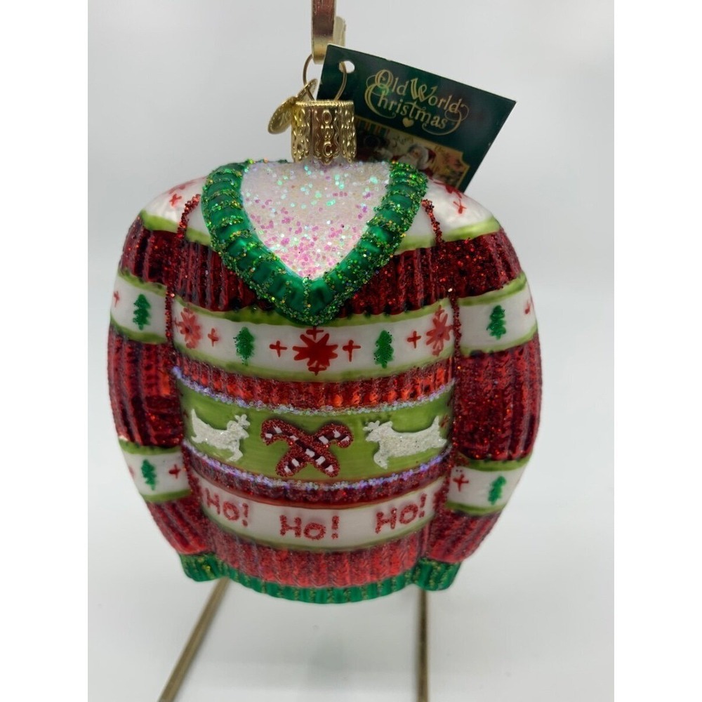 Old World Blown Glass Christmas Ornament Festive‎ Christmas Sweater 2019